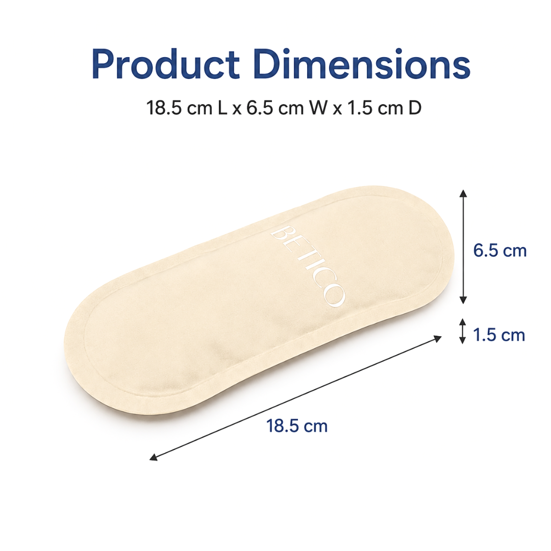Dimensions of Betico reusable gel ice pack designed for compact insulated travel cases, medication cooling pouches and portable everyday organisation